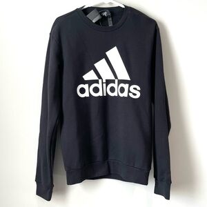 NEW Adidas Men Size Small Sweatshirt Black White